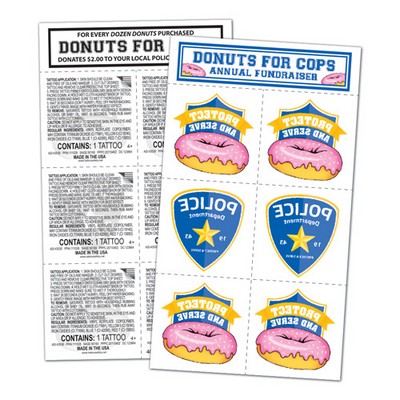 4" x 7" Custom Tear & Share Temporary Tattoo Sheet